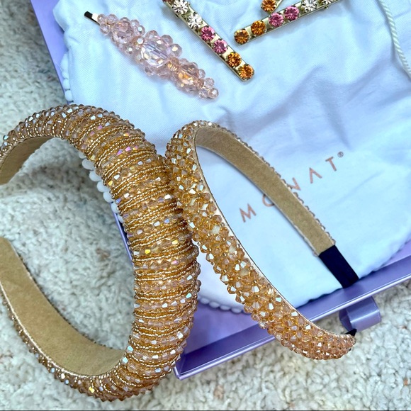 Hand beaded headbands & sparkling crystal gemstone hair clips - Picture 4 of 6